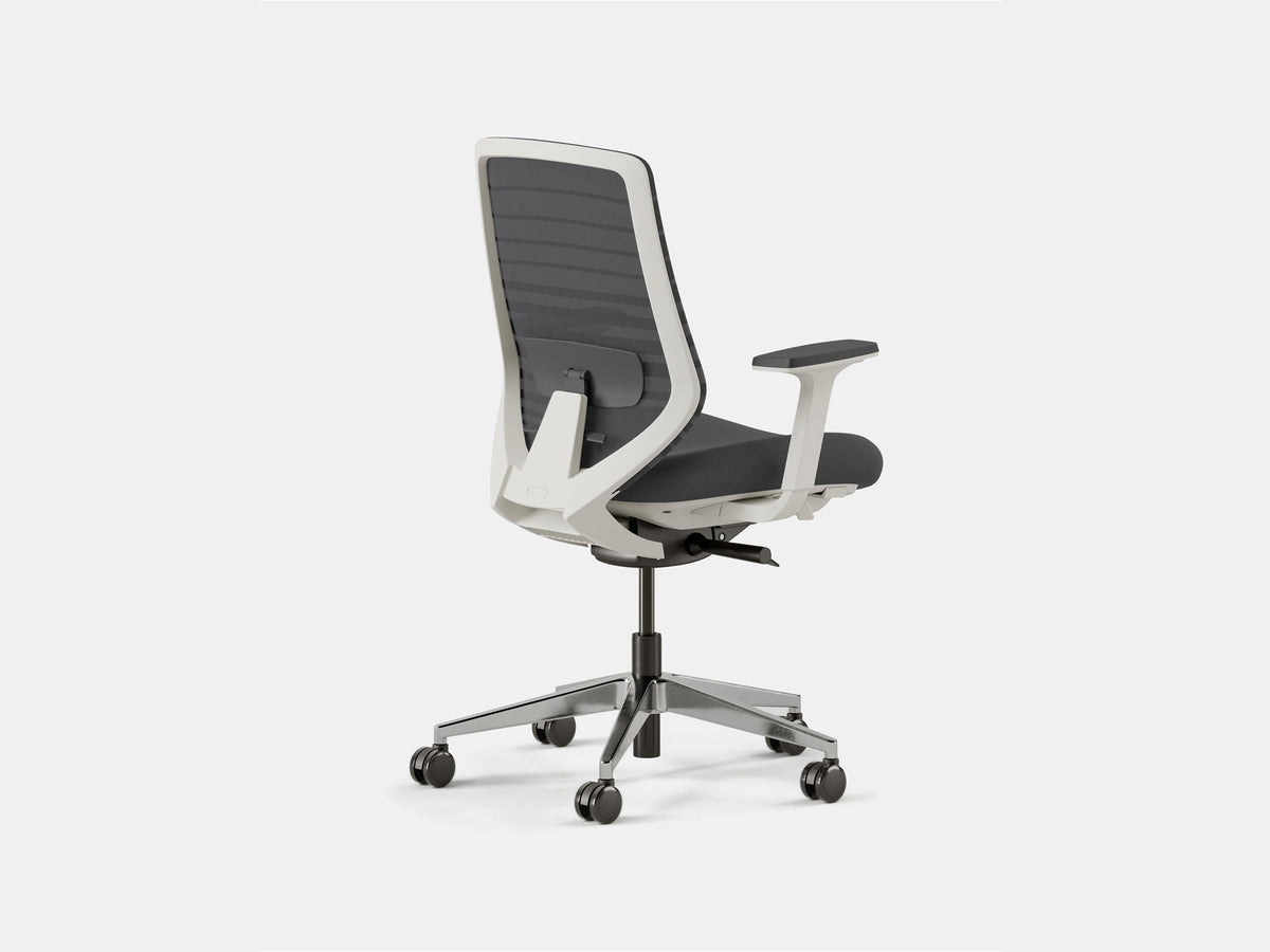 Ergonomic Office Chair – Graphite (White) – view 2
