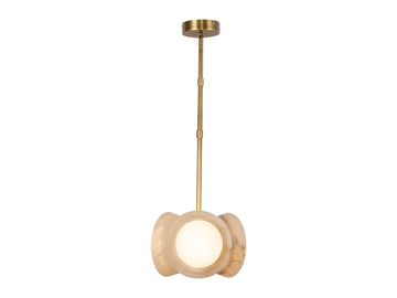 Alonso Pendant – Vintage Brass/Alabaster