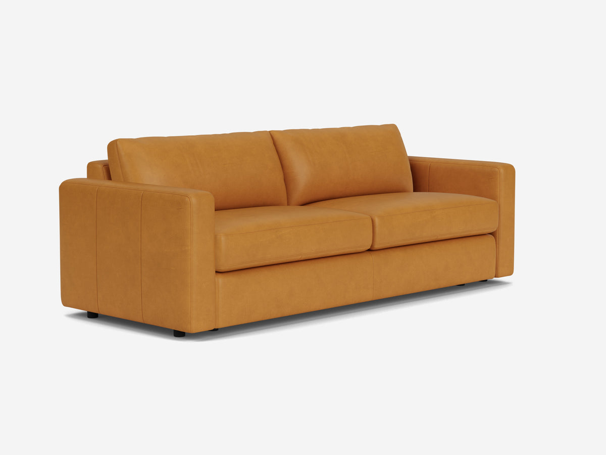 Coachella Camel Leather - Shallow - Narrow Track Arms