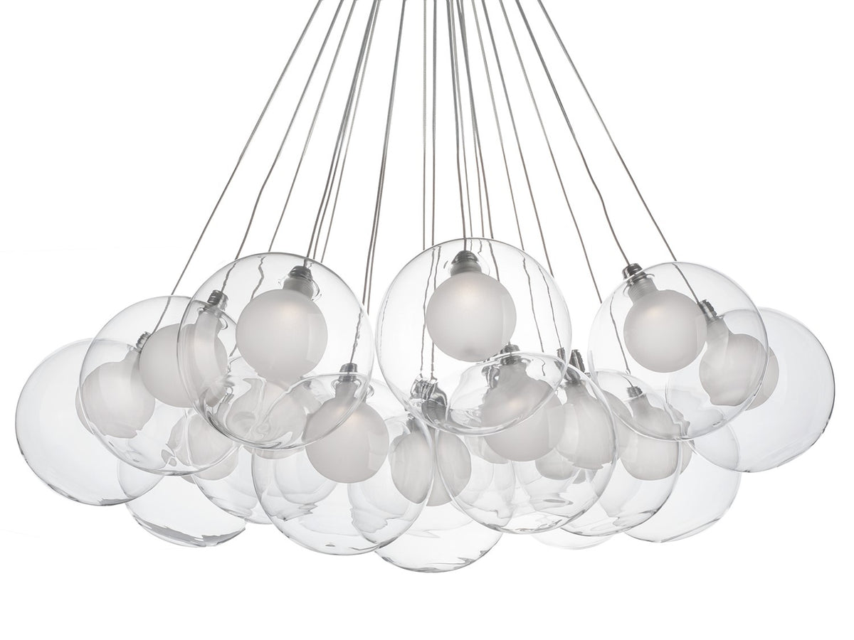 Bolla Chandelier – 28" / Chrome – view 2