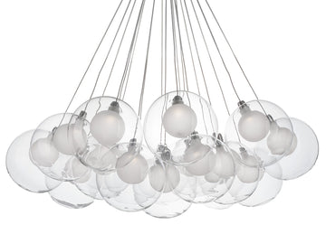 Bolla Chandelier – 28" / Chrome – view 2