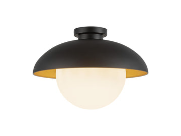 Rubio Flush Mount Light – 16" / Matte Black/Opal Matte Glass – view 2