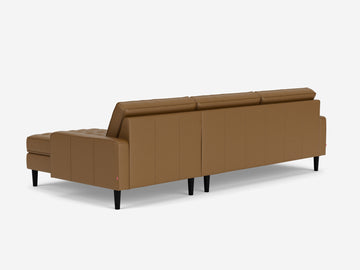 Rein Toast with Black Ash Legs - Right Hand Facing Grand Chaise - Low Arm Height