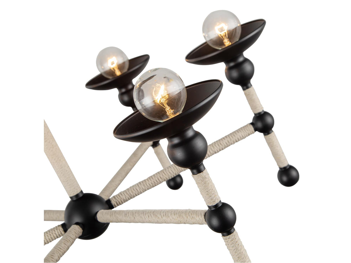 Nadine Chandelier – Matte Black/Cotton – view 2