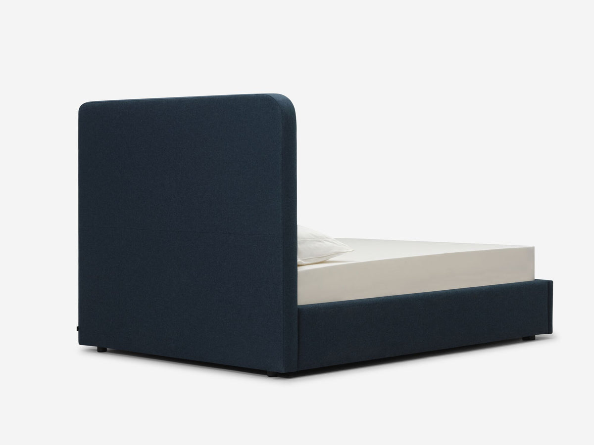 Dark Turquoise - Queen - High - Button Tufted - Round Headboard