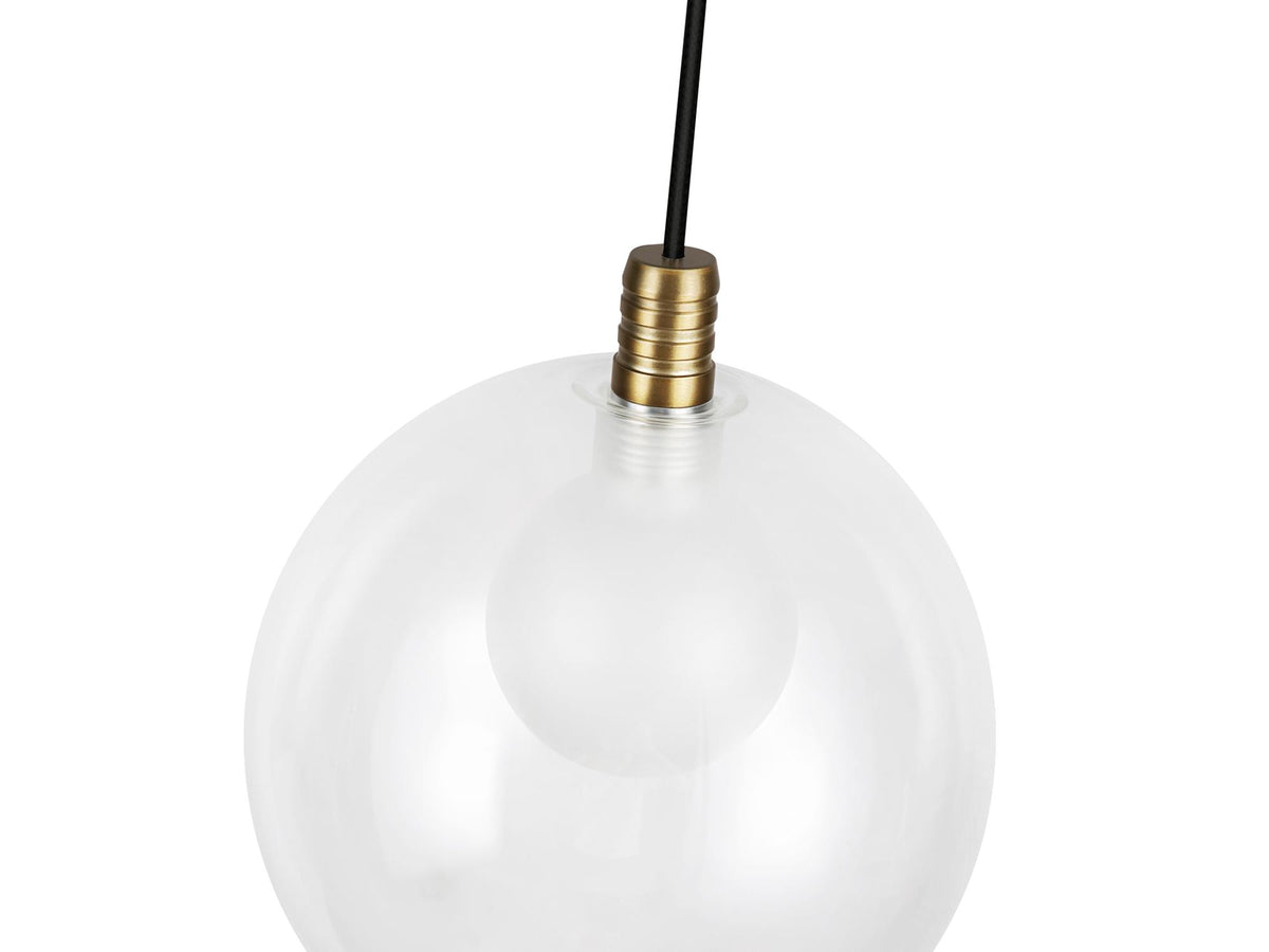 Bolla Pendant – Brushed Gold/Clear Glass – view 2