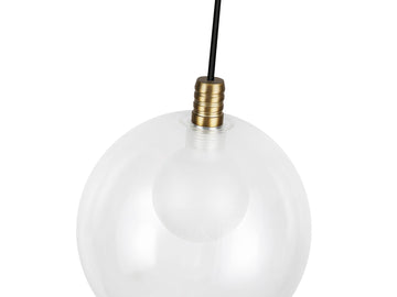 Bolla Pendant – Brushed Gold/Clear Glass – view 2