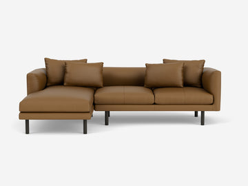 Rein Toast with Black Ash Legs - Left Hand Facing Chaise