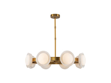 Alonso Chandelier – 37" / Vintage Brass/Alabaster
