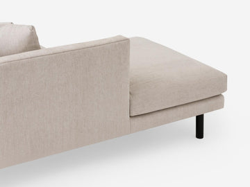 Coda Beach with Black Ash Legs - Left Hand Facing Chaise