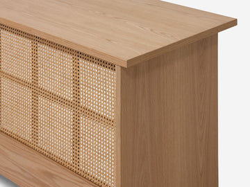 Oak - Natural Cane Screen