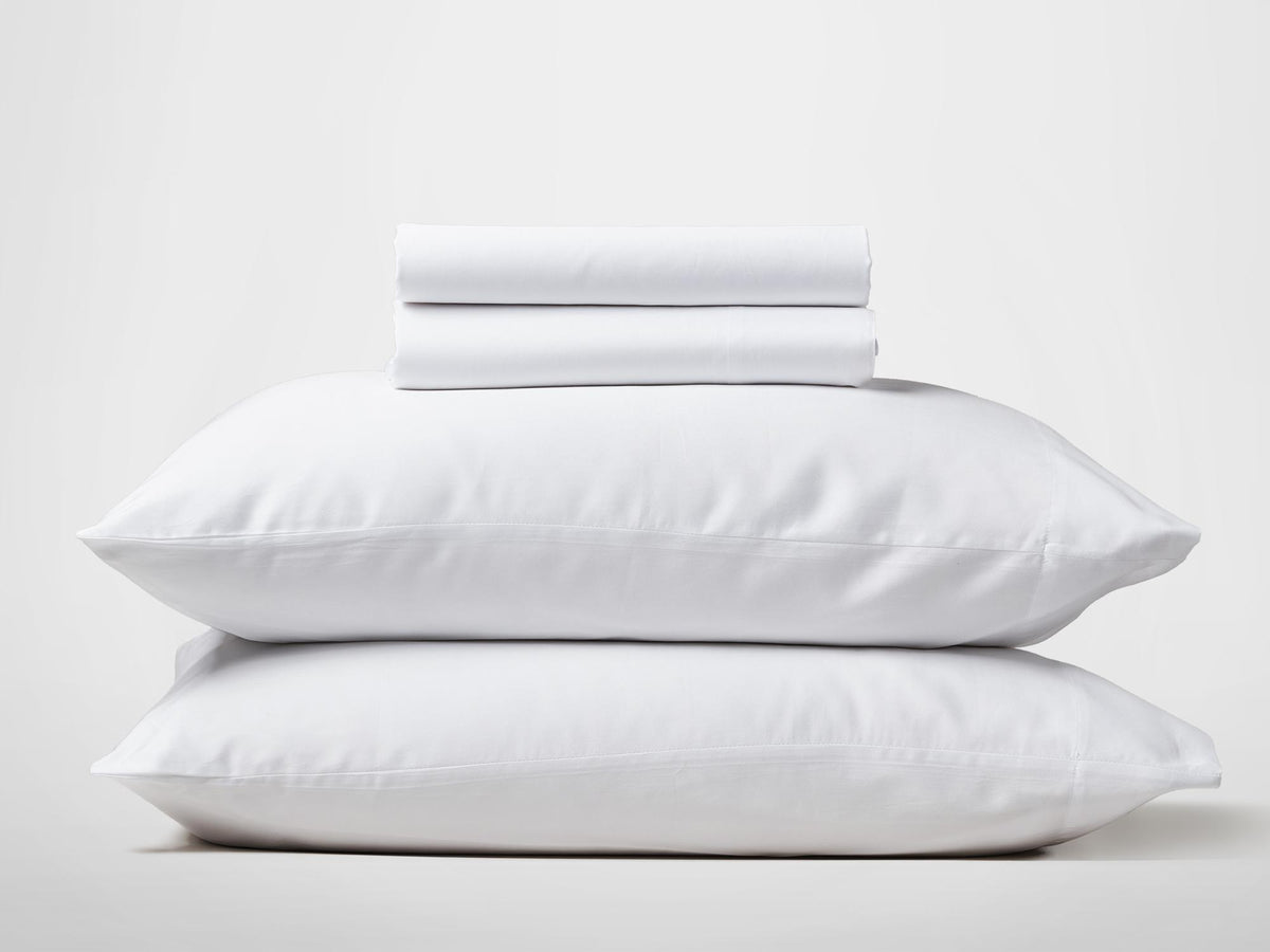 Silk & Snow Egyptian Cotton Bedding Set – Full / White