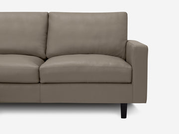 Donna Grey with Black Ash Legs - Left Hand Facing Backless Chaise