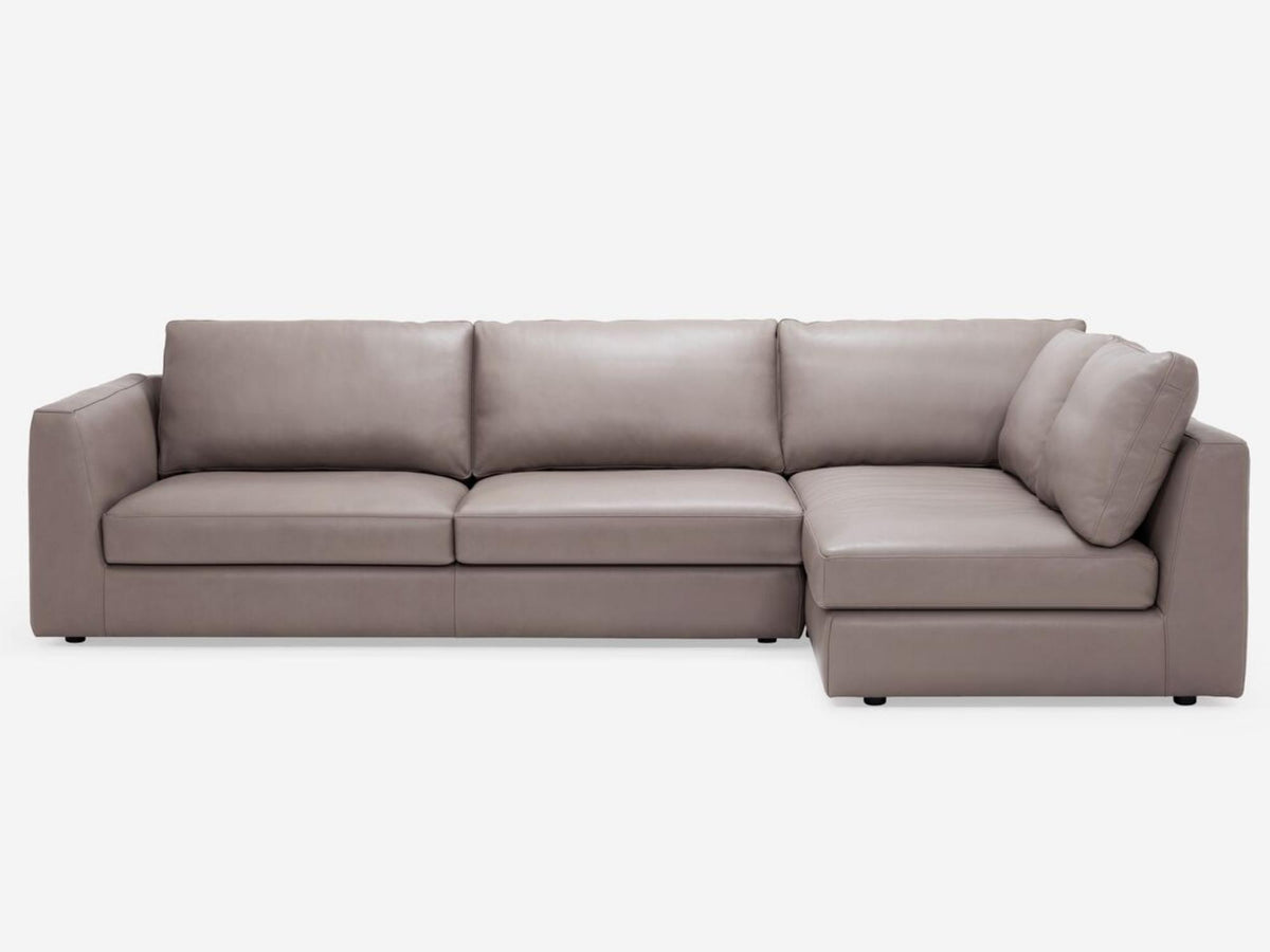 Suave Chrome - Right Hand Facing Full-Arm Chaise - 1.5" Legs