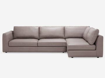 Suave Chrome - Right Hand Facing Full-Arm Chaise - 1.5" Legs